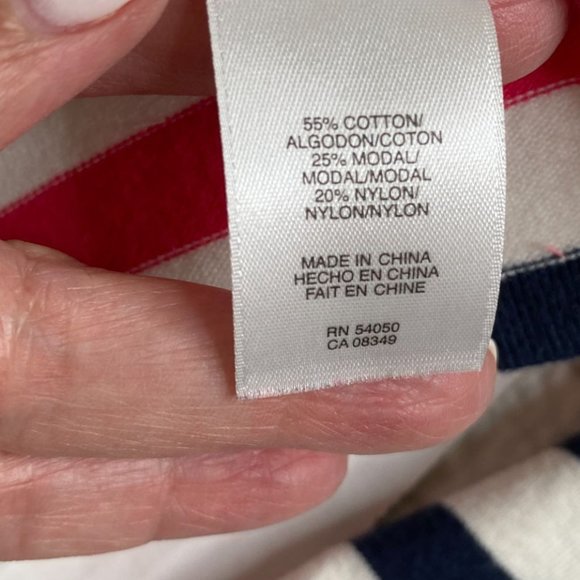 Jones New York Nautical Button Down Striped Knit Cardigan with Pockets Size 2X - Picture 4 of 10